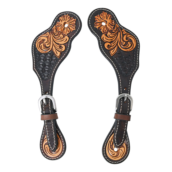 BER347-Western American Leather Spur Strap