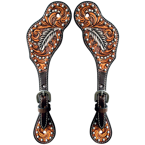 BER349-Western American Leather Spur Strap