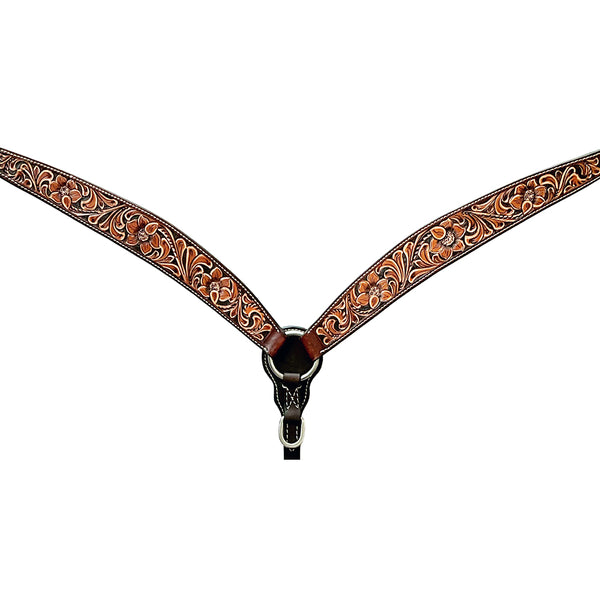 BER350-Western Leather Breast Collar