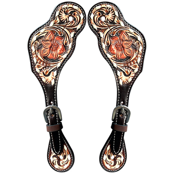 BER351-Western American Leather Spur Strap