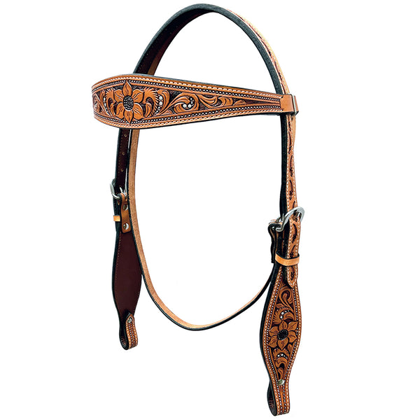 BER352-Western Leather Headstall