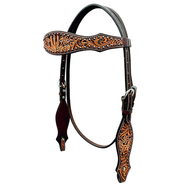 BER353-Western Leather Headstall