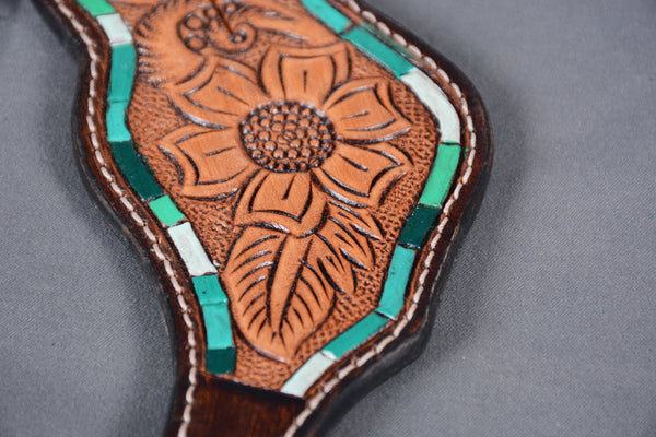 BER361-Western American Leather Spur Strap