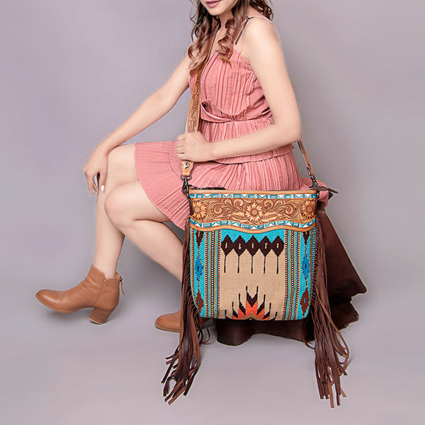 LC-ADBGZ711 Crossbody Genuine Western Leather Women Bag
