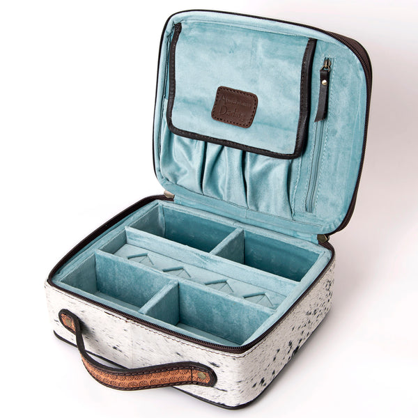 ADBGA300 American Darling Western Hand Tooled Leather Hair-On Cowhide Jewelry Case