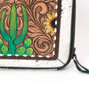 ADBGA300 American Darling Western Hand Tooled Leather Hair-On Cowhide Jewelry Case