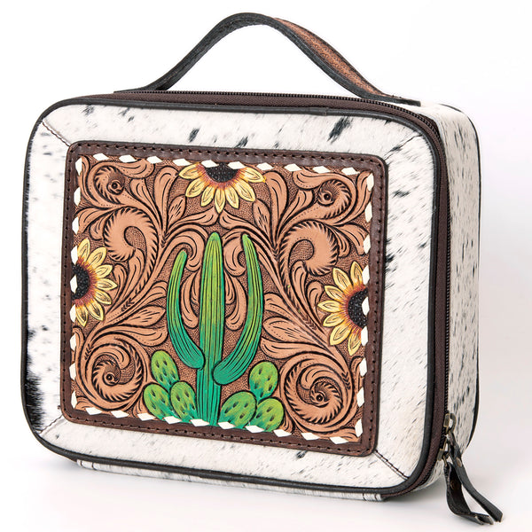ADBGA300 American Darling Western Hand Tooled Leather Hair-On Cowhide Jewelry Case