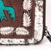 ADBGA300 American Darling Western Hand Tooled Leather Hair-On Cowhide Jewelry Case