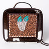 ADBGA300 American Darling Western Hand Tooled Leather Hair-On Cowhide Jewelry Case