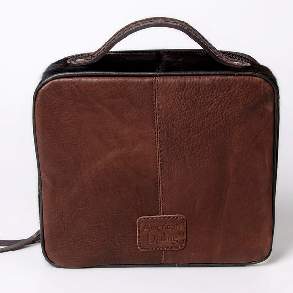 ADBGA300 American Darling Western Hand Tooled Leather Hair-On Cowhide Jewelry Case