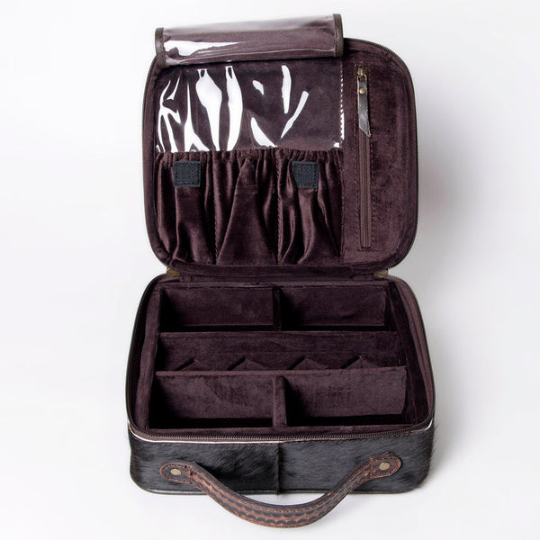 ADBGA300 American Darling Western Hand Tooled Leather Hair-On Cowhide Jewelry Case