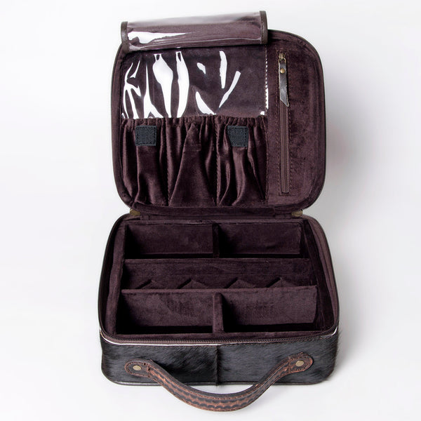 ADBGA300 American Darling Western Hand Tooled Leather Hair-On Cowhide Jewelry Case