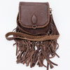 ADBGD129 American Darling Handcrafted Leather Cross body Bag with Fringes & Braided Trim