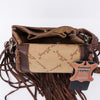 ADBGD129 American Darling Handcrafted Leather Cross body Bag with Fringes & Braided Trim