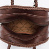 ADBGD152 American Darling Western Leather Tote Bag - Handcrafted Fringed Braided Leather Purse