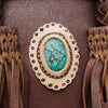 ADBGD152 American Darling Western Leather Tote Bag - Handcrafted Fringed Braided Leather Purse