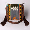 ADBG905 American Darling Handcrafted Hand Tooled Leather Saddle Blanket Cross body Bag