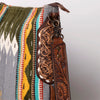 ADBG905 American Darling Handcrafted Hand Tooled Leather Saddle Blanket Cross body Bag