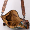 ADBG905 American Darling Handcrafted Hand Tooled Leather Saddle Blanket Cross body Bag
