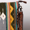 ADBG905 American Darling Handcrafted Hand Tooled Leather Saddle Blanket Cross body Bag