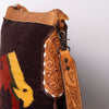 ADBG905 American Darling Handcrafted Hand Tooled Leather Saddle Blanket Cross body Bag