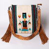 ADBG905 American Darling Handcrafted Hand Tooled Leather Saddle Blanket Cross body Bag