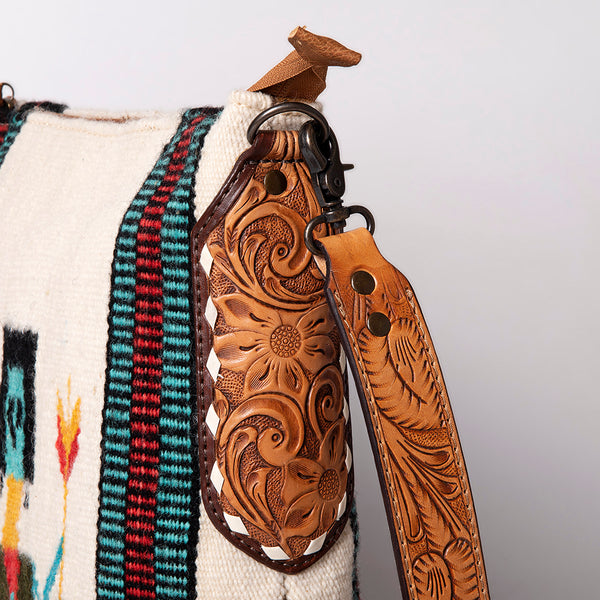 ADBG905 American Darling Handcrafted Hand Tooled Leather Saddle Blanket Cross body Bag