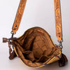 ADBG905 American Darling Handcrafted Hand Tooled Leather Saddle Blanket Cross body Bag