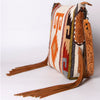 ADBG905 American Darling Handcrafted Hand Tooled Leather Saddle Blanket Cross body Bag