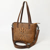 ADBG959 Crocodile Embossed Genuine Leather Western Tote Compact Handbag by American Darling