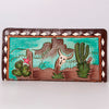 ADBG488AB American Darling Hand Tooled Floral Leather Western Clutch Bag