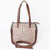 ADBG959 Crocodile Embossed Genuine Leather Western Tote Compact Handbag by American Darling