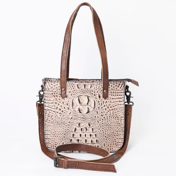 ADBG959 Crocodile Embossed Genuine Leather Western Tote Compact Handbag by American Darling