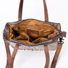 ADBG959 Crocodile Embossed Genuine Leather Western Tote Compact Handbag by American Darling