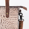 ADBG959 Crocodile Embossed Genuine Leather Western Tote Compact Handbag by American Darling