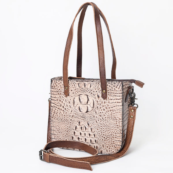 ADBG959 Crocodile Embossed Genuine Leather Western Tote Compact Handbag by American Darling