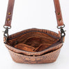 ADBG963 American Darling Crocodile Embossed Western Leather Cross body Bag