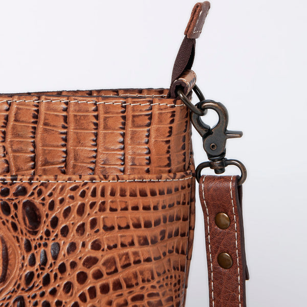 ADBG963 American Darling Crocodile Embossed Western Leather Cross body Bag