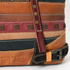 ADBG1052 American Darling Handcrafted Leather Tote Bag Leather Stripes Western Handbag