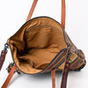 ADBG1052 American Darling Handcrafted Leather Tote Bag Leather Stripes Western Handbag