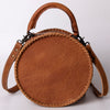 ADBG1025 American Darling Hand-Tooled Floral Leather Canteen Bag Western Genuine Leather
