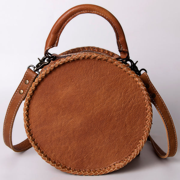 ADBG1025 American Darling Hand-Tooled Floral Leather Canteen Bag Western Genuine Leather
