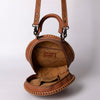 ADBG1025 American Darling Hand-Tooled Floral Leather Canteen Bag Western Genuine Leather