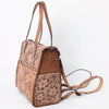 ADBG1061 American Darling Hand-Tooled Leather Backpack Tote Genuine Floral Carved Western Convertible Bag