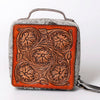 ADBGA311 American Darling Tooled Leather and Cowhide Floral Western Jewelry Case