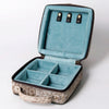ADBGA311 American Darling Tooled Leather and Cowhide Floral Western Jewelry Case
