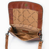 ADBG1065 American Darling Hand-Tooled Hair-On Leather Crossbody Bag Genuine Western Cowhide Purse
