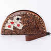 ADBG1070 American Darling Hand-Tooled Leather Taco Clutch Western Genuine Leather Wristlet Bag