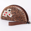ADBG1070 American Darling Hand-Tooled Leather Taco Clutch Western Genuine Leather Wristlet Bag