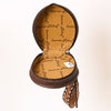 ADBGF135 Round Tooled Leather Canteen Bag - Floral Western Design